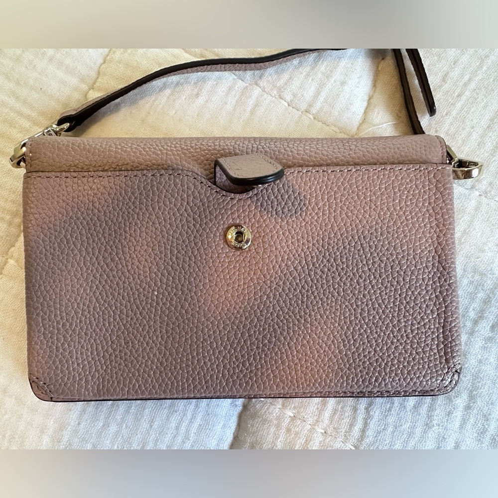 Michael Kors Mauve Pebbled Leather Crossbody Bag - Picture 8 of 10